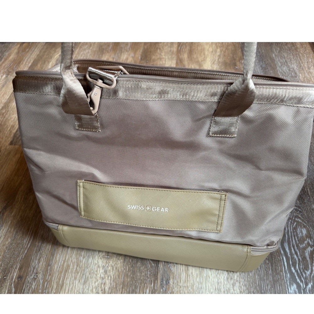 SwissGear Weekender Travel Tote Bag with Shoe Compartment Tan - Carmel NEW - Picture 11 of 15